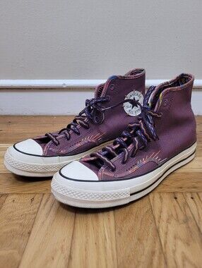 Converse Chuck 70 High 'Heritage' Detail Purple Maroon Sneakers Colorful Laces